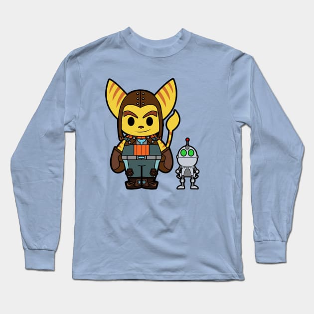 Ratchet and Clank Chibi Long Sleeve T-Shirt by nataliawinyoto